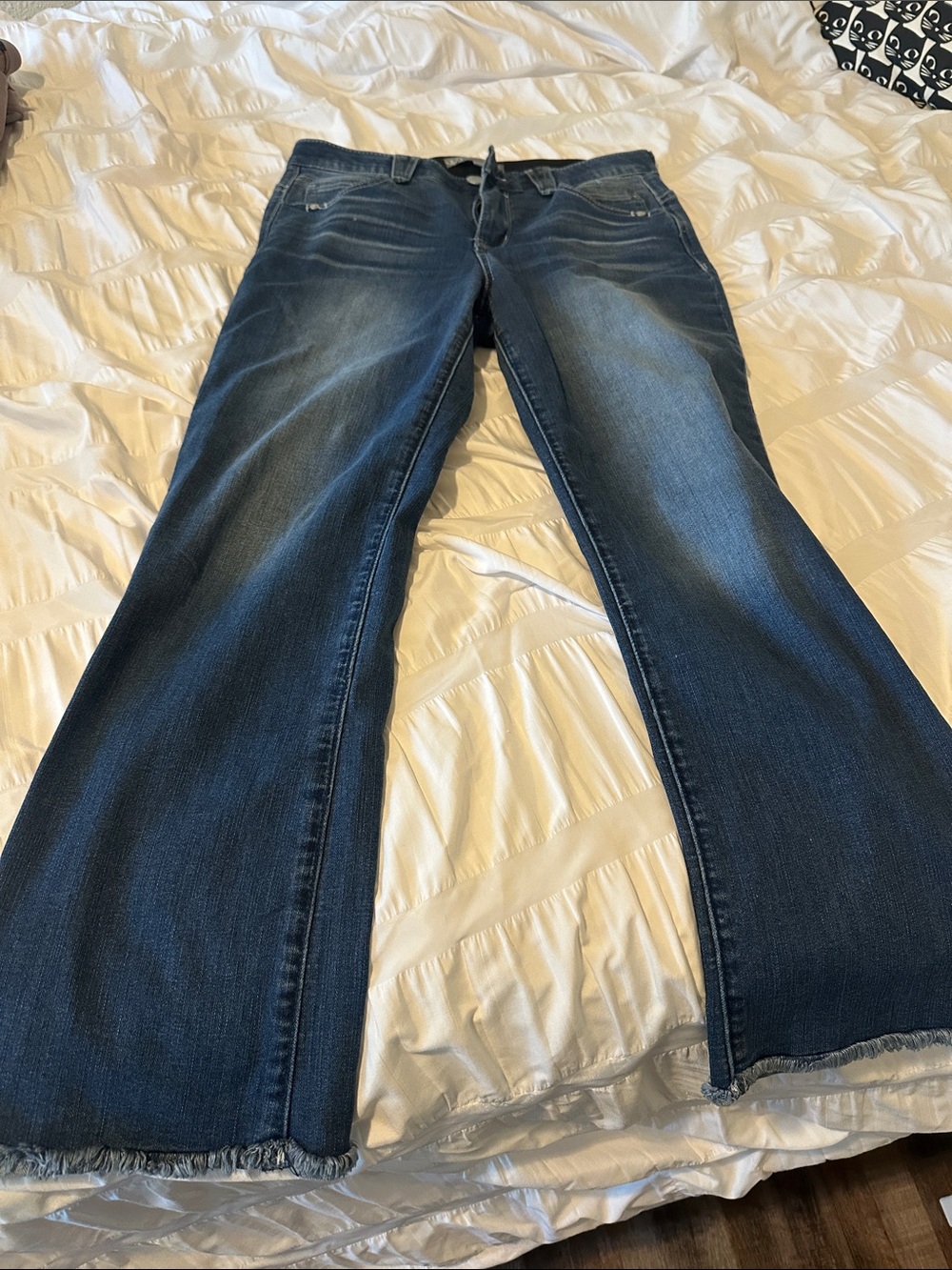 Wit & Wisdom Dark Blue Cropped Flare Jeans